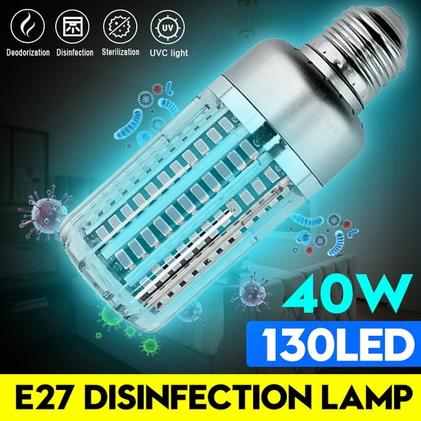 LED UV UVC Disinfection Lamp 40W Germicidal Sterilizer Light Bulb E27 85-265V 1 